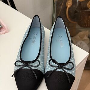 Denim ballet flats